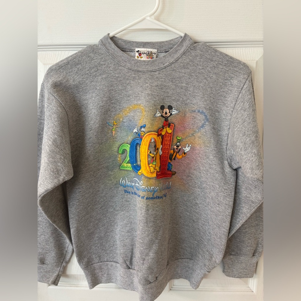 Vintage / Y2K Gray Walt Disney World Kids Sweatshirt‎
